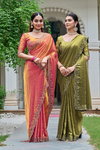 Siya 007 Pure Fendy Silk With Heavy Diamond Work Saree Suppliers In India